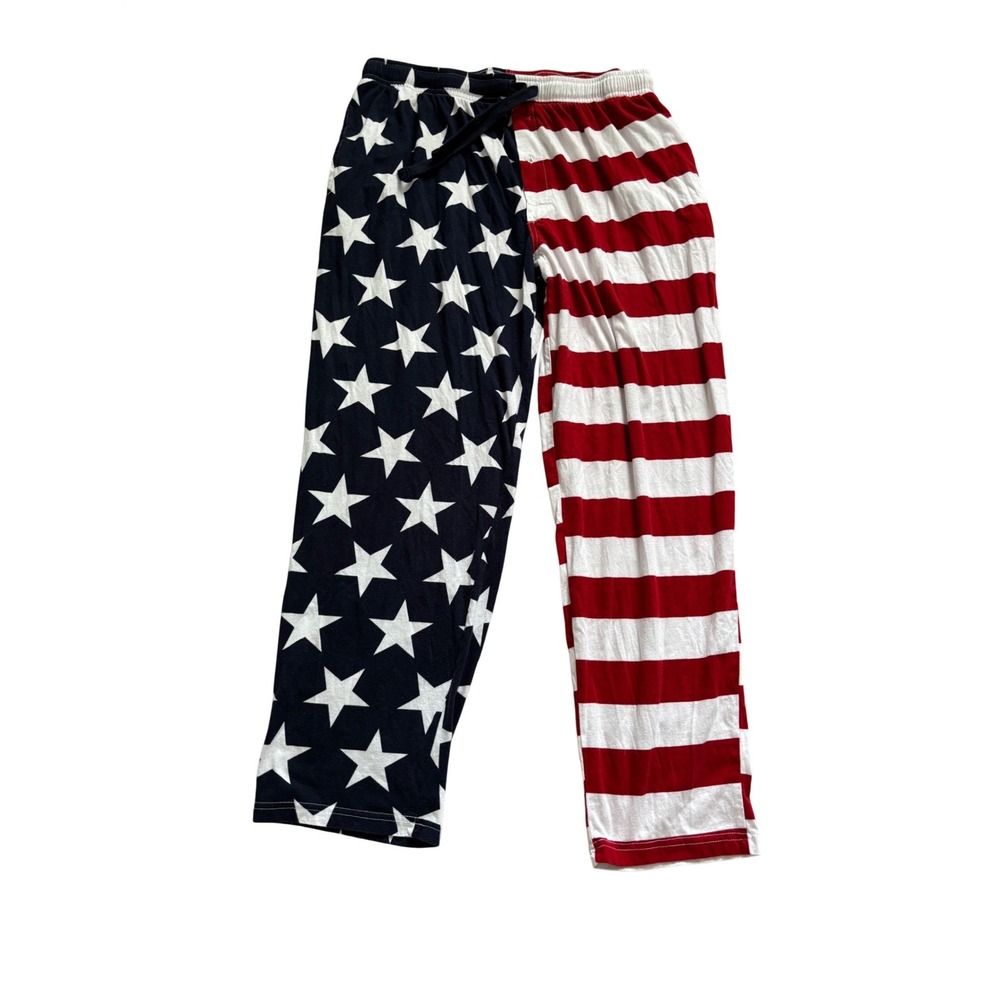 Under Disguise Mens American Flag Pajama Pants Stars and Stripes Cotton Large